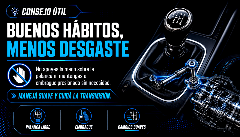 Consejo sobre hábitos para cuidar la caja de cambios